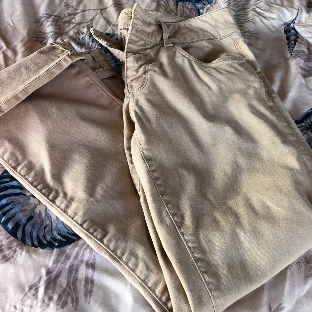 American Eagle Artist Crop Khaki Pants